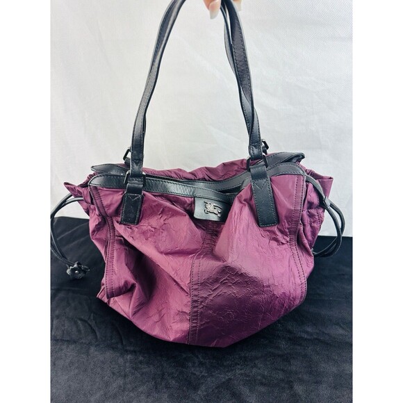 BURBERRY BUCKLEIGH NYLON PURPLE TOTE BAG* - Picture 5 of 16